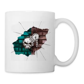 Tête morte du mur - Mug blanc - blanc - Droite