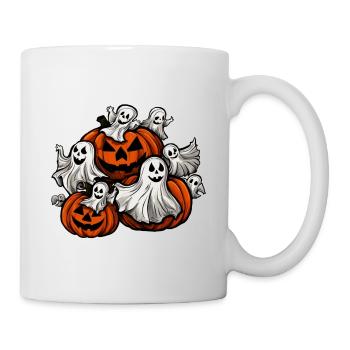 Halloween: Little ghosts with pumpkins - Mug - white - Right