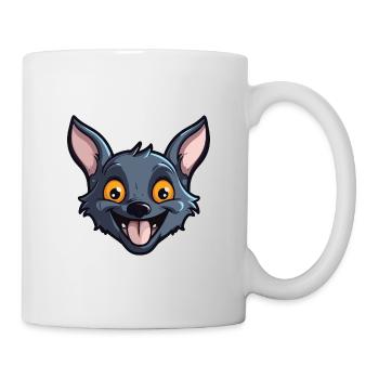 Bat Cartoon Kawaii Watercolor Illustration - Mug - white - Right