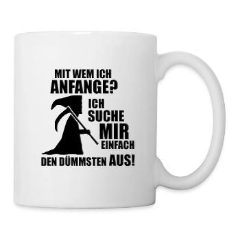 SENSENMANN - HALLOWEEN - REAPER - Tasse - Weiß - Rechts