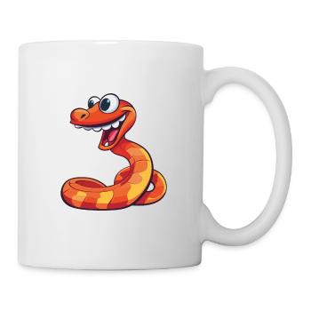 Cobra Cartoon Kawaii Watercolor Illustration - Mug - white - Right