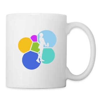 Tennis Rückhand Tennisspieler Racket - Tasse - Weiß - Rechts