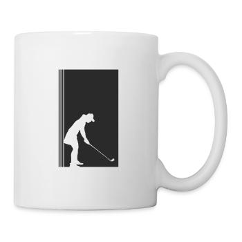 Golf Golfer Golfplatz Golfschläger - Tasse - Weiß - Rechts