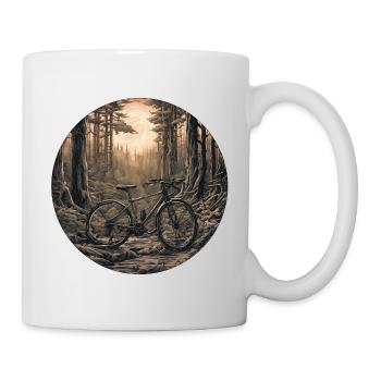 Bicycle / Bike / Cycling / Bicycle / Forest / Mountains - Mug - white - Right