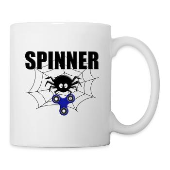 SPINNE - SPINNER - SPINNEN - TIER - FIDGET TOY - Tasse - Weiß - Rechts
