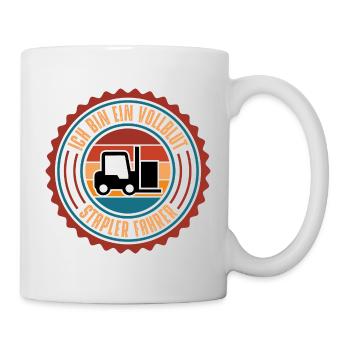 Stapler Fahrer - Tasse - Weiß - Rechts