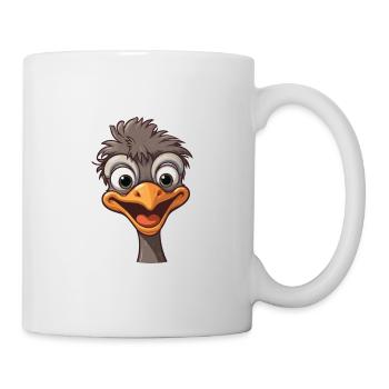 Emu Cartoon Kawaii Watercolor Illustration - Mug - white - Right