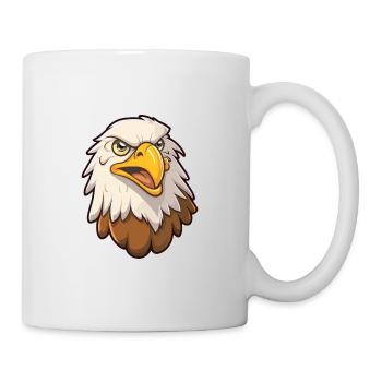 Eagle Cartoon Kawaii Watercolor Illustration - Mug - white - Right