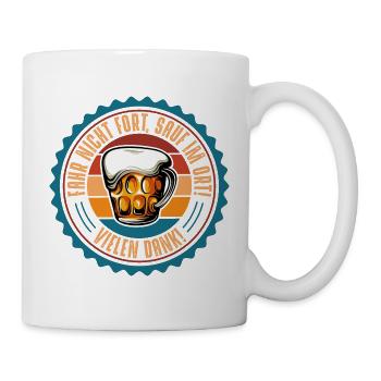 Bier - Tasse - Weiß - Rechts
