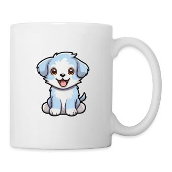 baby hund karikatur kawaii aquarell illustration - Tasse - Weiß - Rechts