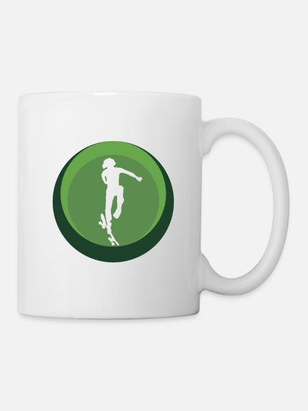 Skateboard Skateboarding Skateboarder - Mug - white