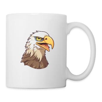 Eagle Cartoon Kawaii Watercolor Illustration - Mug - white - Right