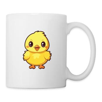Chick Cartoon Kawaii Watercolor Illustration - Mug - white - Right