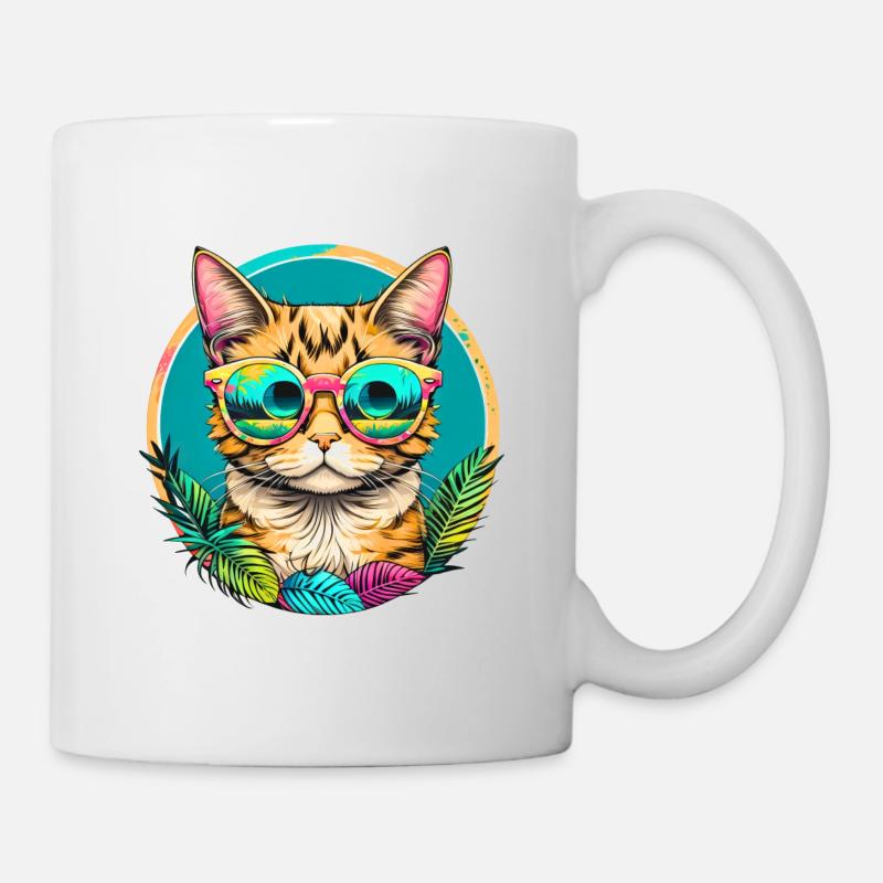 Tropical Cat - Mug - white