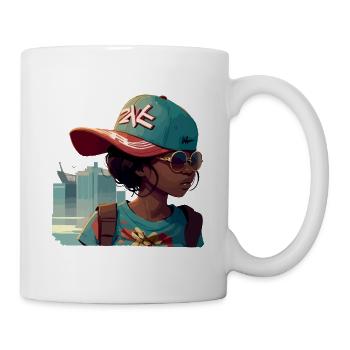 Urban Girl with Sunglasses - Mug - white - Right