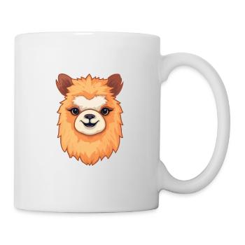 Alpaga Cartoon Kawaii Aquarelle Illustration - Mug blanc - blanc - Droite