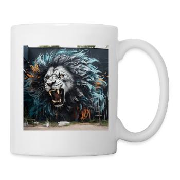 Lion Tag - Mug blanc - blanc - Droite