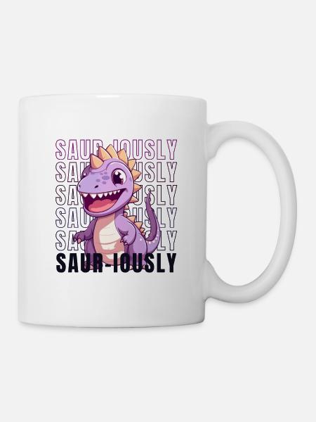 Dinosaurs - SAURIOUSLY - Mug - white