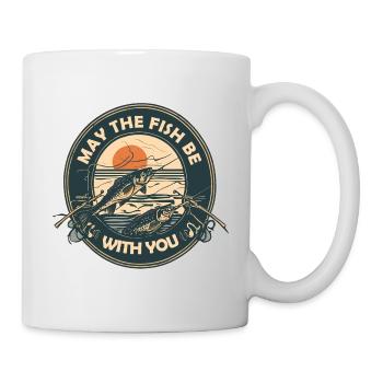 Que le poisson soit avec vous / Poisson / Pêche / Soleil - Mug blanc - blanc - Droite