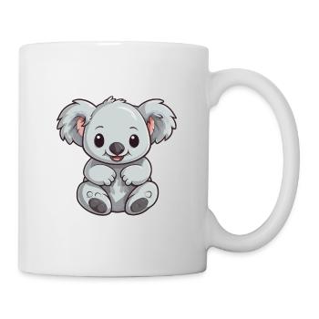 Koala Cartoon Kawaii Aquarelle Illustration - Mug blanc - blanc - Droite