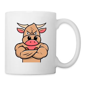 Stier - Tasse - Weiß - Rechts