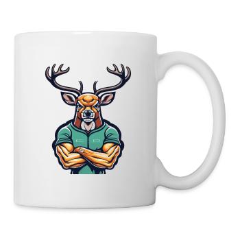 Bodybuilder Reh - Tasse - Weiß - Rechts
