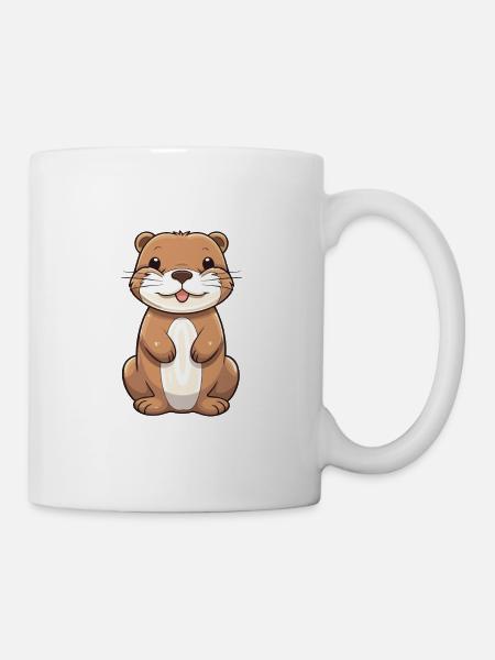 Illustration à l’aquarelle Kawaii Dessin Kawaii - Mug blanc - blanc
