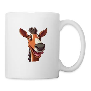 okapi Cartoon Kawaii Aquarelle Illustration - Mug blanc - blanc - Droite
