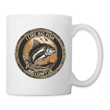 J’aime les gros poissons / Poissons / Pêche / Mer / Lac - Mug blanc - blanc - Droite