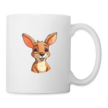 kangourou Cartoon Kawaii Aquarelle Illustration - Mug blanc - blanc - Droite