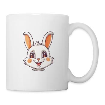 Bunny Cartoon Kawaii Aquarelle Illustration - Mug blanc - blanc - Droite