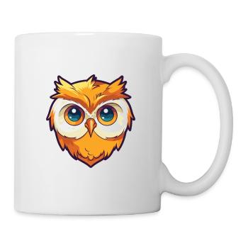 Owl Cartoon Kawaii Watercolor Illustration - Mug - white - Right