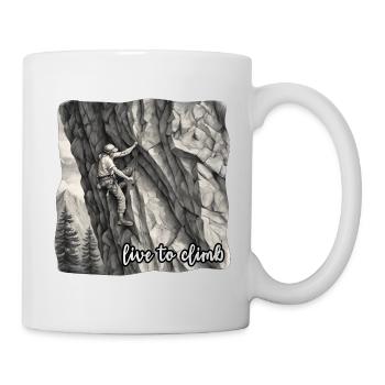 Escalade / Paroi rocheuse / Montagne / Montagne / Plein air / Courage - Mug blanc - blanc - Droite