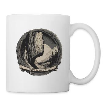 Escalade / Paroi rocheuse / Montagne / Montagne / Plein air / Courage - Mug blanc - blanc - Droite