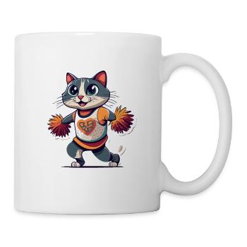 Cheerleader Katze Cheerleading Geschenkidee - Tasse - Weiß - Rechts