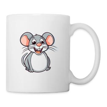 Rat Cartoon Kawaii Watercolor Illustration - Mug - white - Right