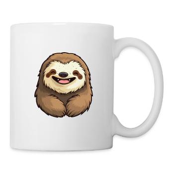 paresseux Cartoon Kawaii Aquarelle Illustration - Mug blanc - blanc - Droite