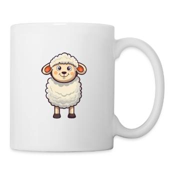 Sheep Cartoon Kawaii Watercolor Illustration - Mug - white - Right
