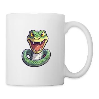 Snake Cartoon Kawaii Watercolor Illustration - Mug - white - Right