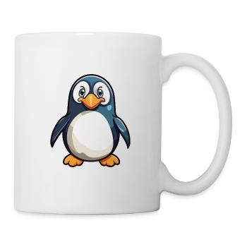 pingouin Cartoon Kawaii Aquarelle Illustration - Mug blanc - blanc - Droite