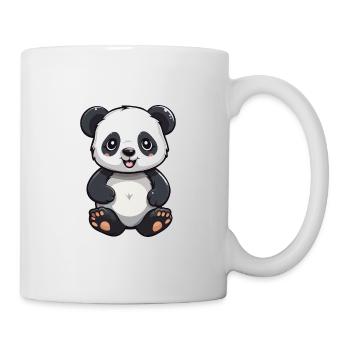 Panda Cartoon Kawaii Aquarelle Illustration - Mug blanc - blanc - Droite