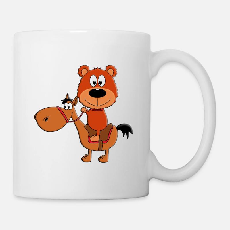 PONY - PFERD - REITEN - TEDDY - BÄR - TEDDYBÄR - Tasse - Weiß