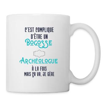 C'est compliqué d'être Bogosse et Archéologue - Mug blanc - blanc - Droite
