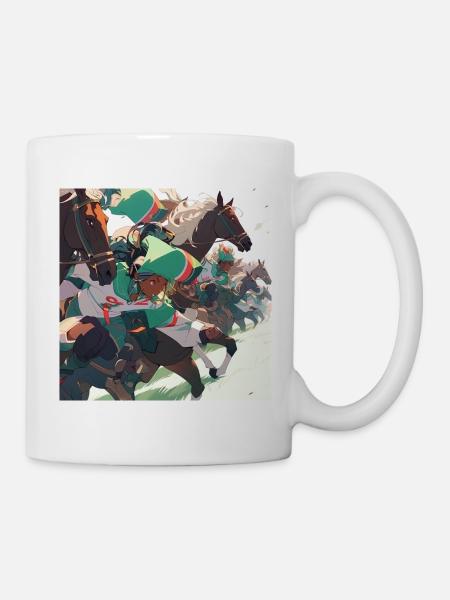 Pferderennen - Episch - Tasse - Weiß