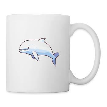 Belugawal-Karikatur Kawaii Bunte Illustration - Tasse - Weiß - Rechts