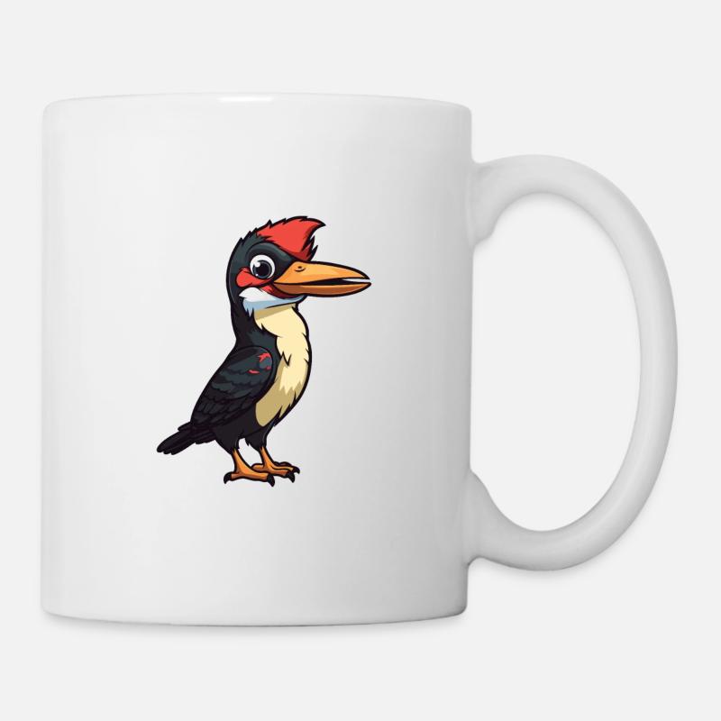 Pic Cartoon Kawaii Aquarelle Illustration - Mug blanc - blanc