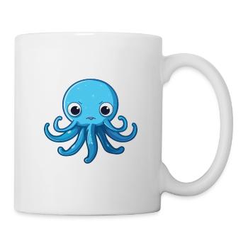 Bleu Glaucus Cartoon Kawaii Illustration colorée - Mug blanc - blanc - Droite