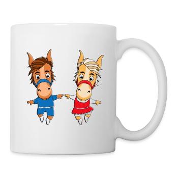 PONYS - PONY - PFERDE - PFERD - TANZEN - LIEBE - Tasse - Weiß - Rechts