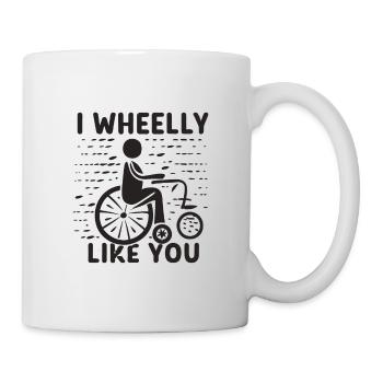 Rollstuhlfahrer - Tasse - Weiß - Rechts