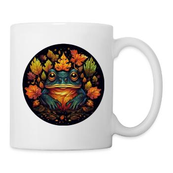 Grenouille de feuilles d’automne - Mug blanc - blanc - Droite